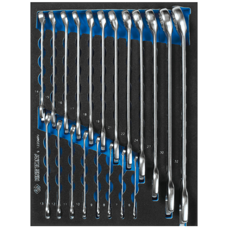 KING TONY Набор комбинированных ключей, ложемент, 20 предметов 9-12D20MRV