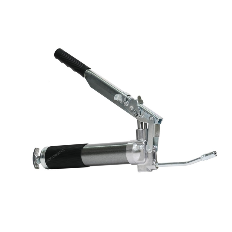 Шприц двухплунжерный для густой смазки, с переключением плунжеров, 400мл NORDBERG NO2403