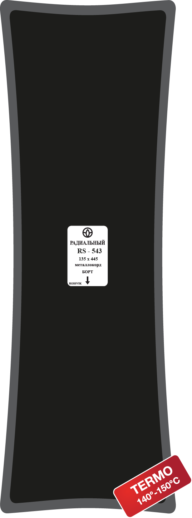 Пластырь RS-543 м/корд 135x445мм (термопресс)