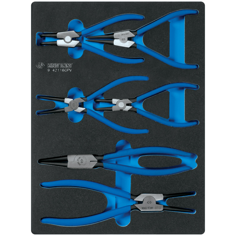 KING TONY Набор съемников стопорных колец, ложемент, 6 предметов 9-42116GPV