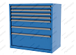 Тумба инструментальная металлическая TITAN, 7 ящиков, 1000мм 45.44701-5015 (синий)